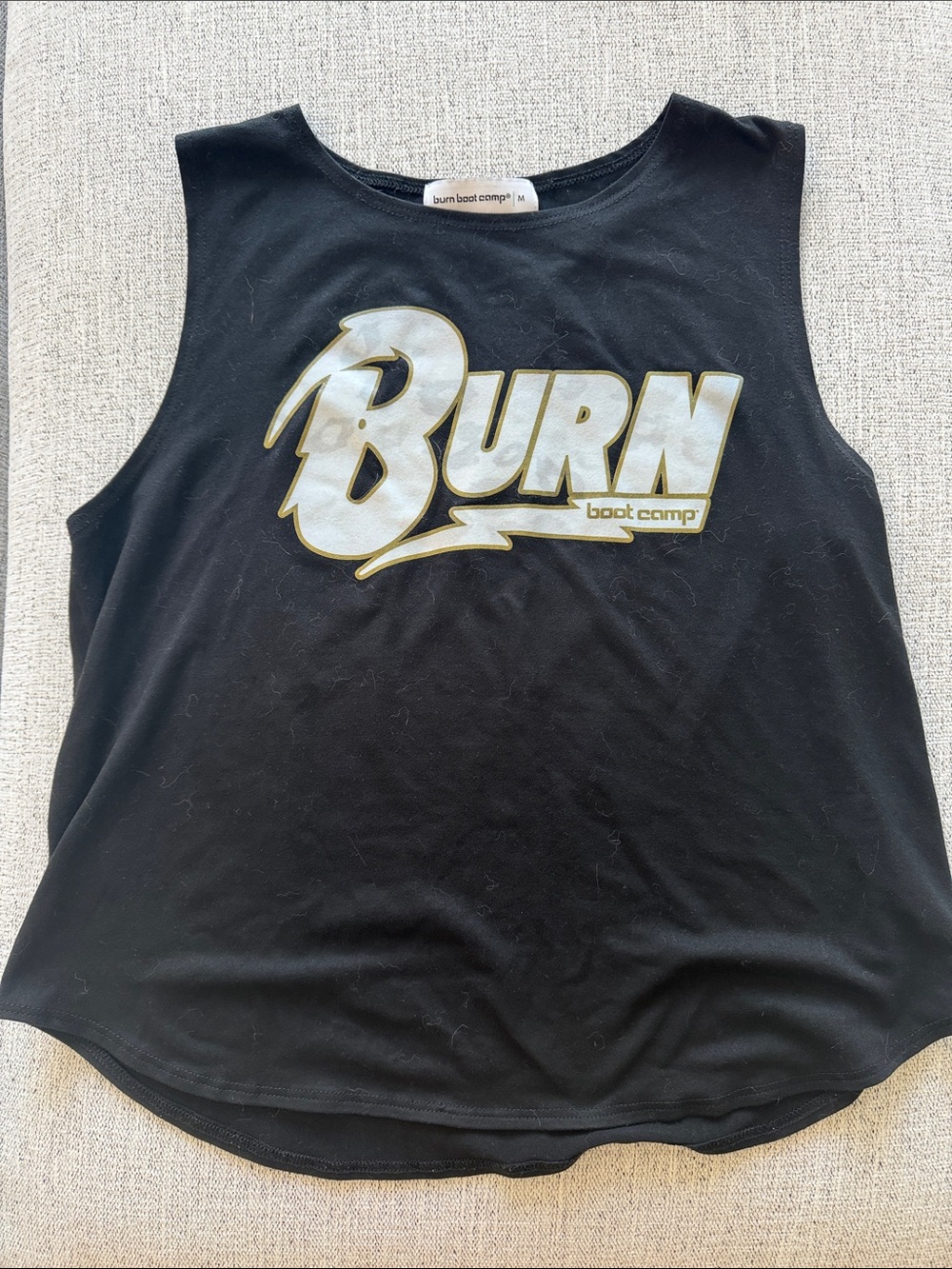 Burn Boot Camp Women’s Black Graphic Muscle Tee